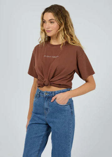 Silent Theory Logo Tee Brown