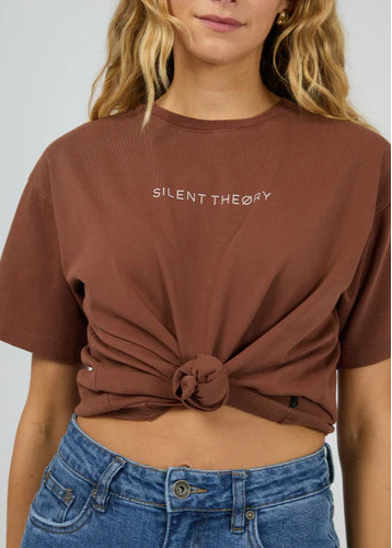 Silent Theory Logo Tee Brown