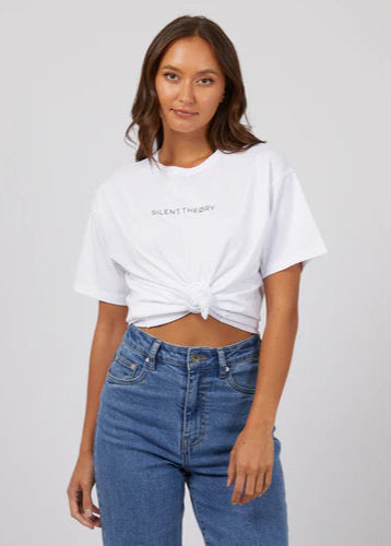 Silent Theory Logo Tee White