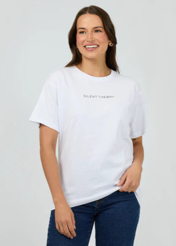 Silent Theory Logo Tee White