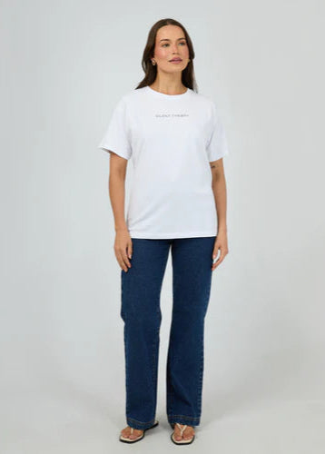Silent Theory Logo Tee White