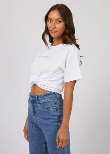 Silent Theory Logo Tee White