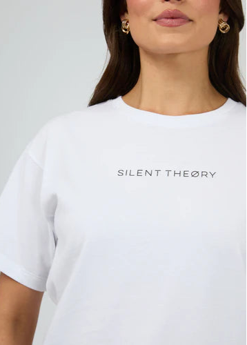 Silent Theory Logo Tee White