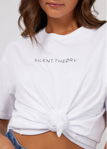 Silent Theory Logo Tee White
