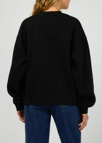Silent Theory Logo Crew Black