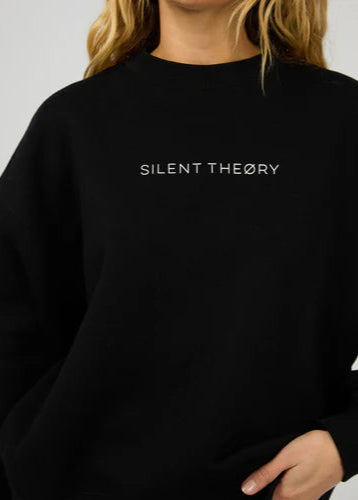 Silent Theory Logo Crew Black