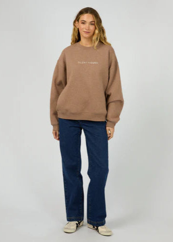 Silent Theory Logo Crew Brown