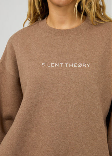 Silent Theory Logo Crew Brown