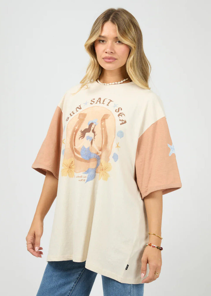 Sun Salt Sea Oversized Tee Vanilla
