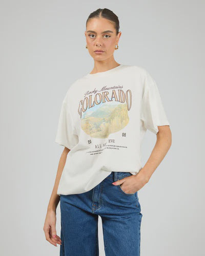 Rocky Mountains Relaxed Tee White