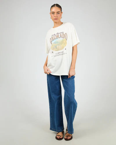 Rocky Mountains Relaxed Tee White