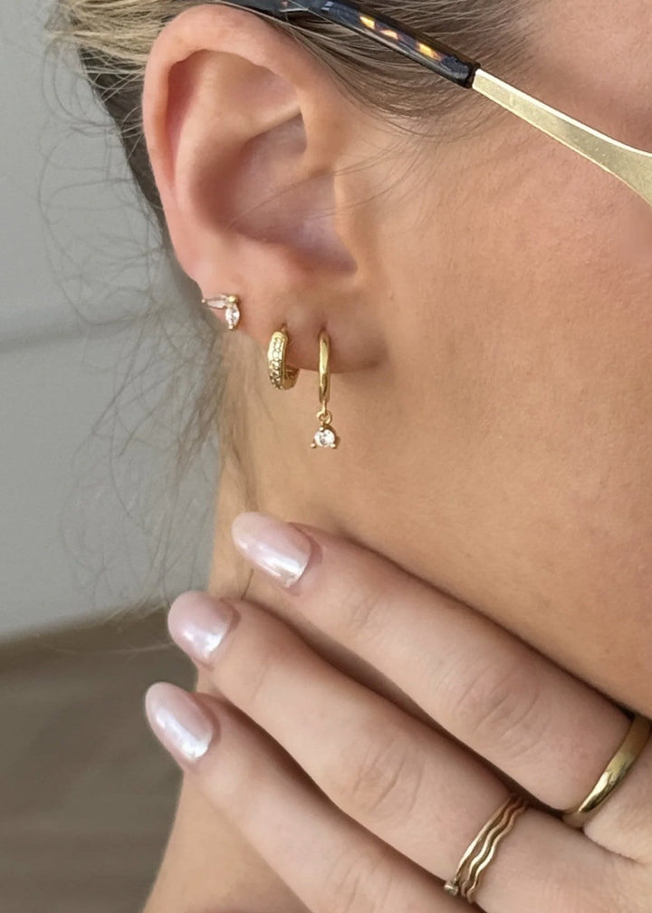 Summer 18k Gold Plated Stacker Earring Set