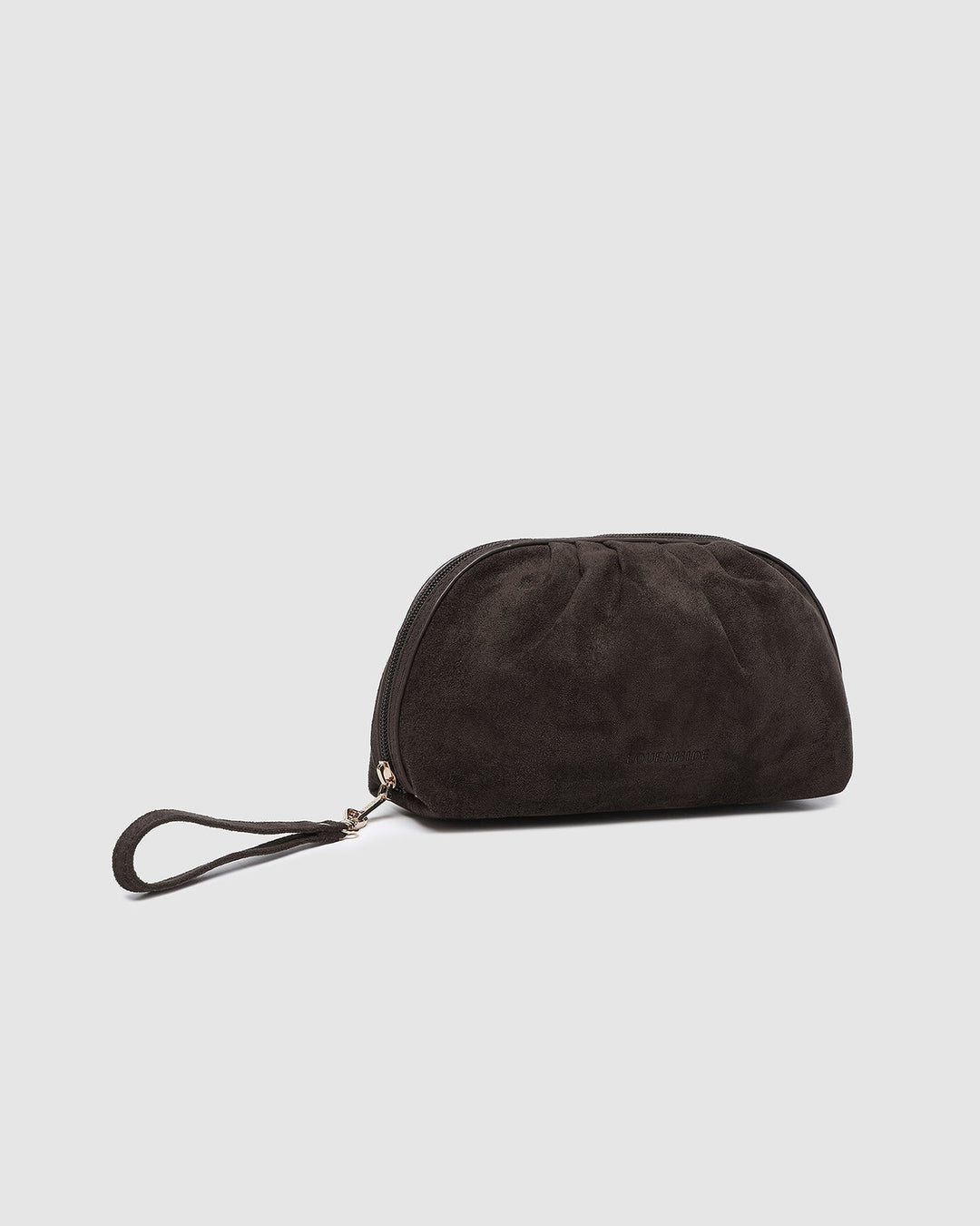 Sarski Suedette Makeup Bag  Chocolate