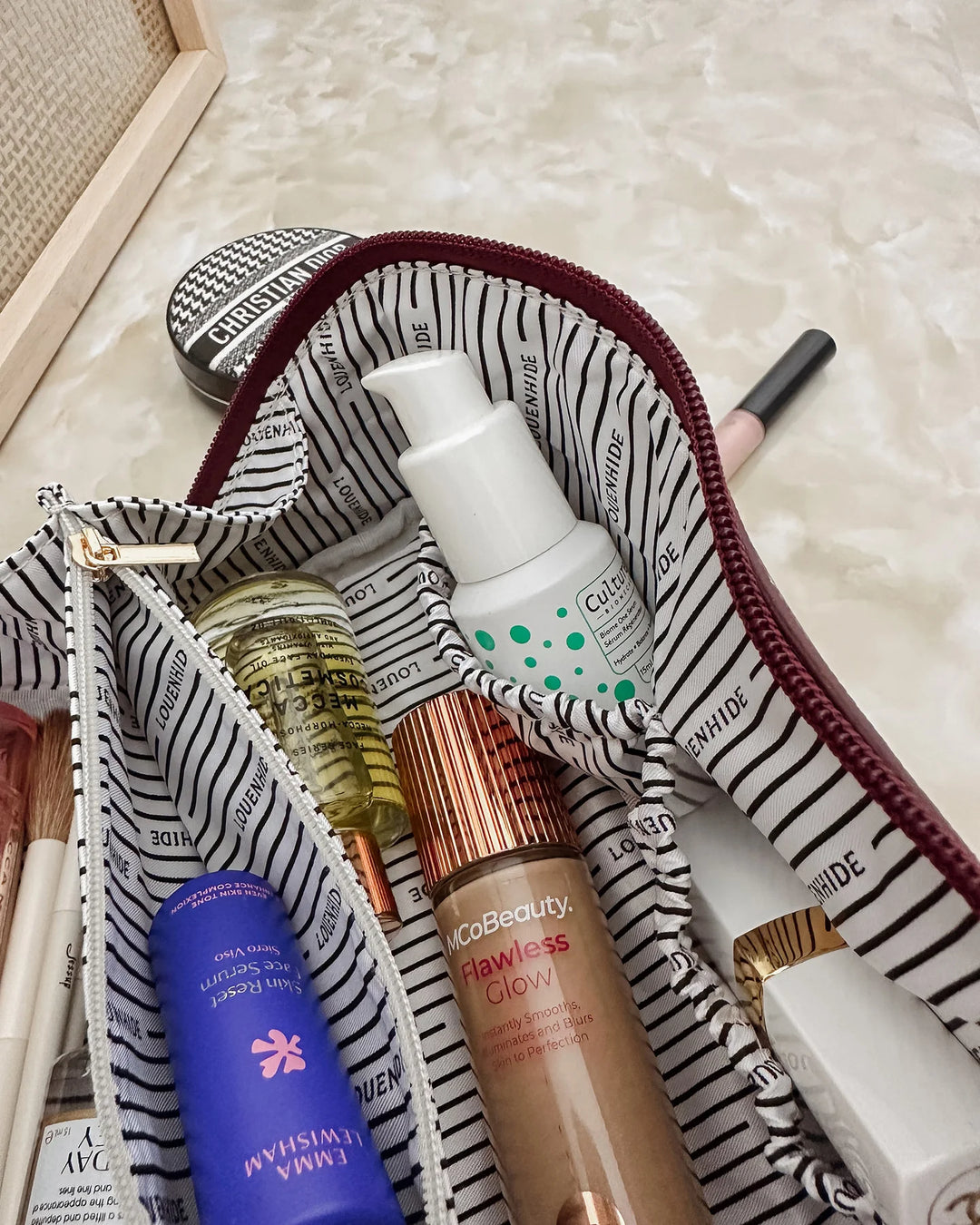 ELLIS  Makeup Bag - Burgundy