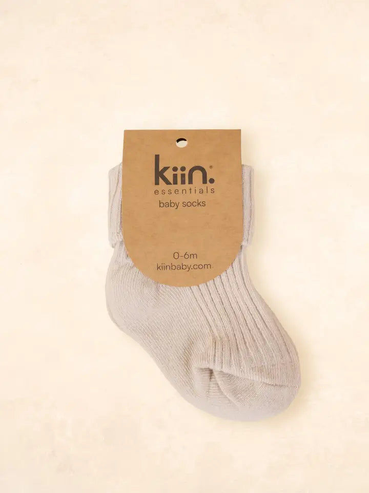 KiiN Cotton Ribbed Baby Socks