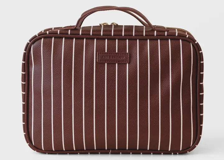 Merlot Pinstripe Cosmetic Bag