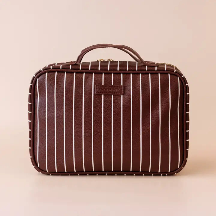 Merlot Pinstripe Cosmetic Bag