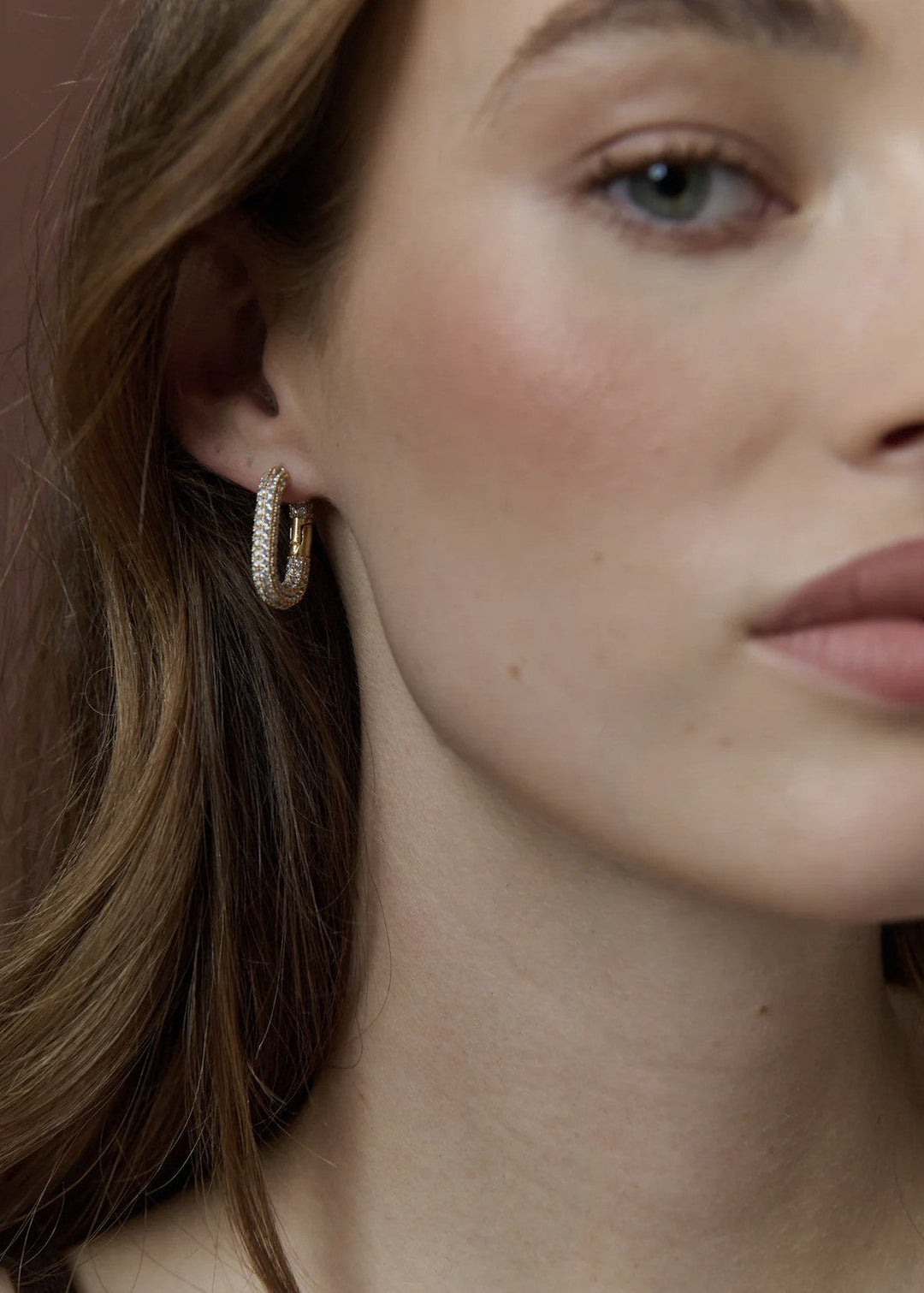 Camille Pave' 18K Gold Plated Earrings