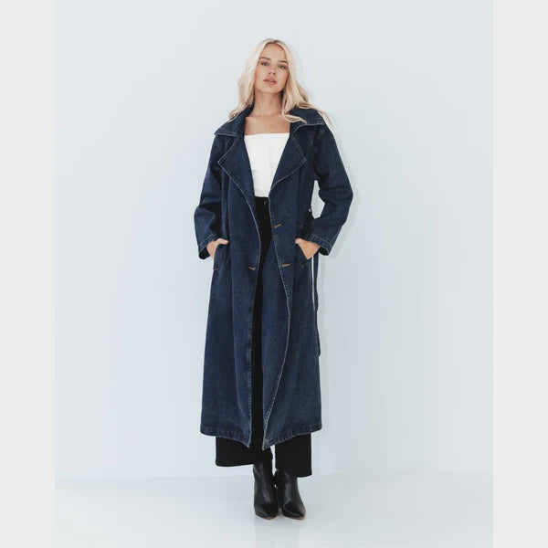 Fixated Denim Trench