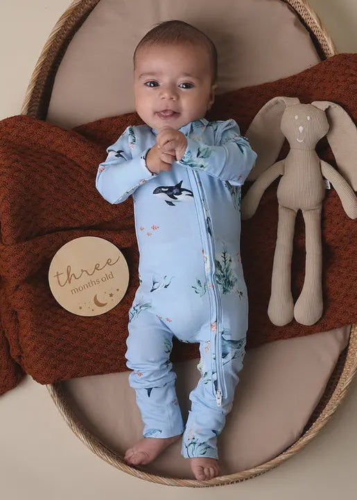 Blue Ocean Organic Snugglesuit Convertible Romper