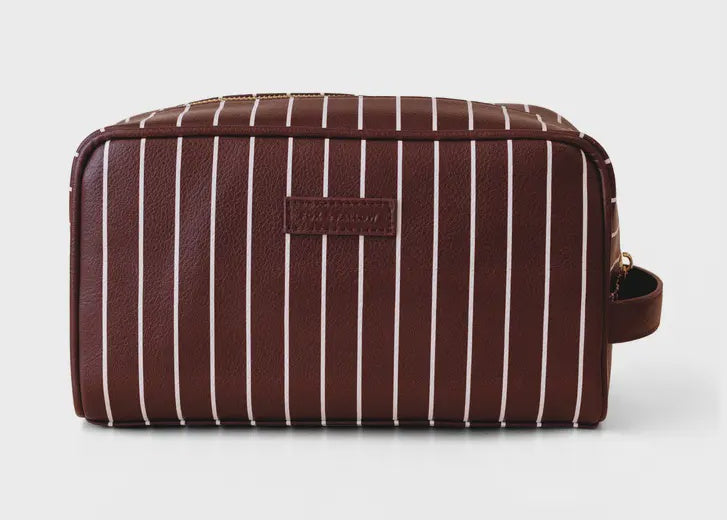 Merlot Pinstripe Wash Bag