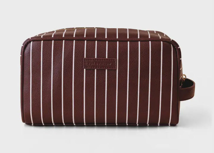 Merlot Pinstripe Wash Bag