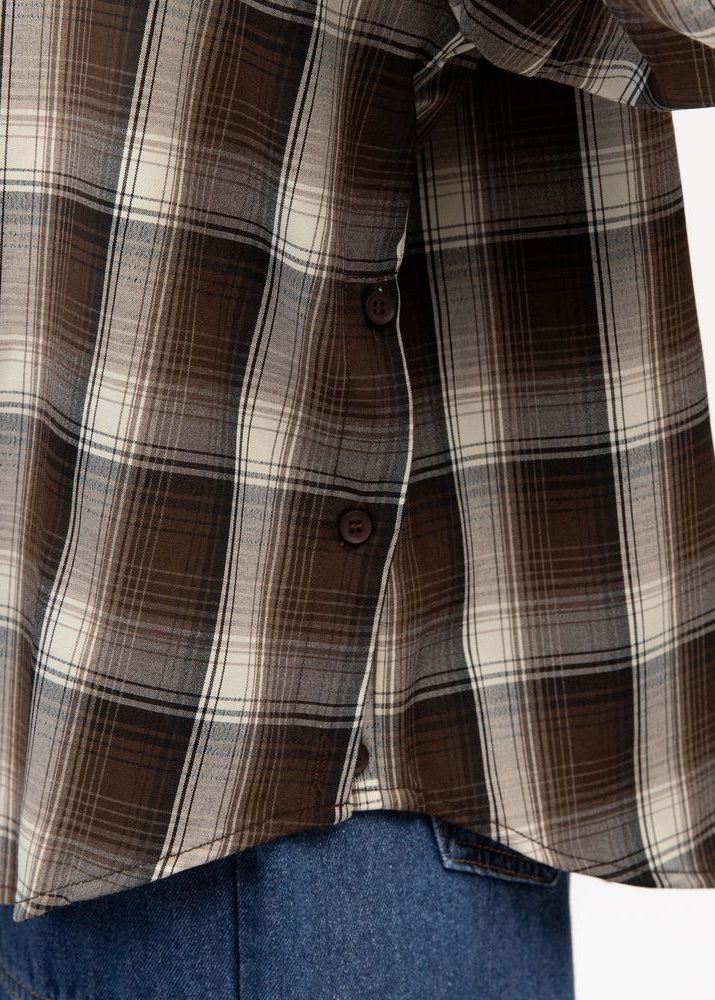 Sam Check Shirt Chocolate / Beige