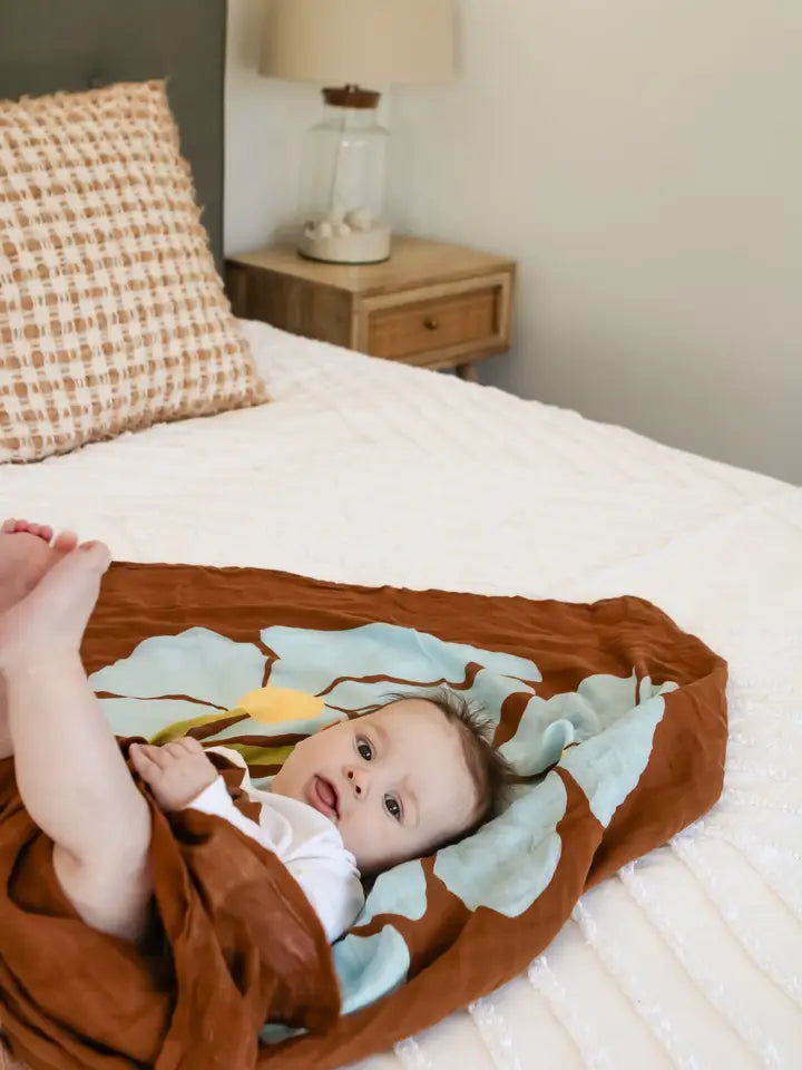 Organic Muslin Swaddle - Fleur (Limited Edition)
