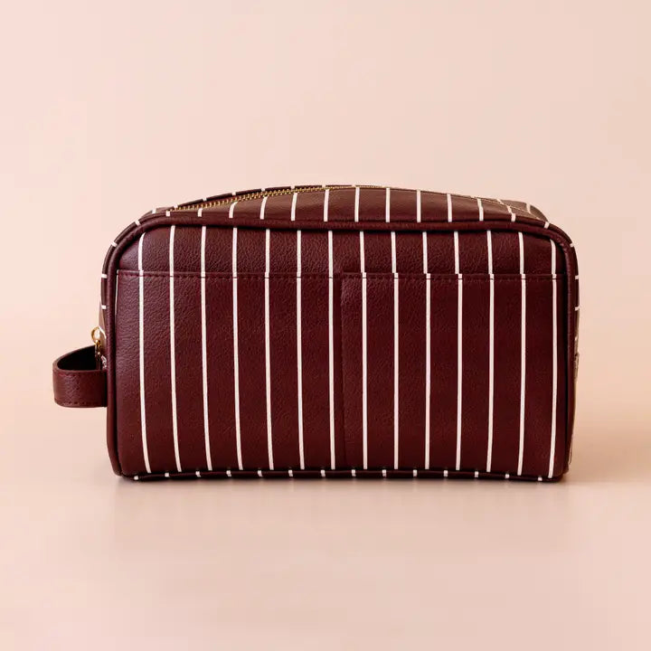 Merlot Pinstripe Wash Bag