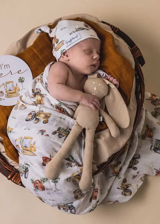 Diggers & Tractors Organic Muslin Wrap