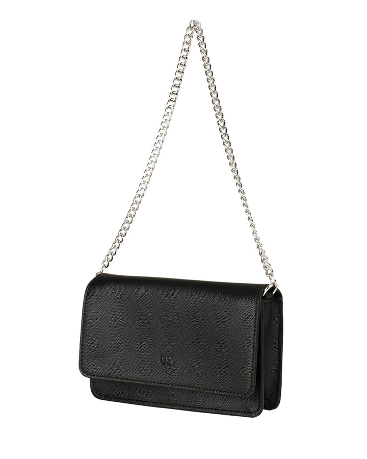 MILAN Flapover Crossbody Black