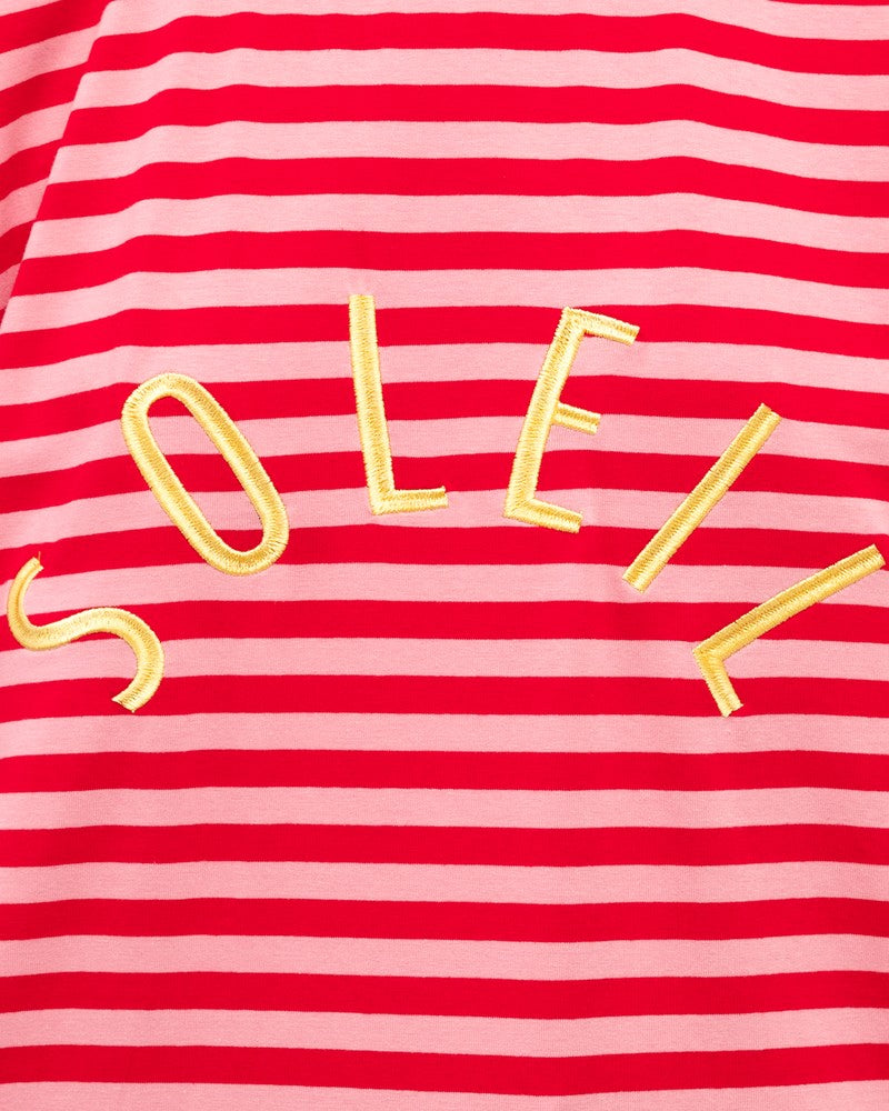 Soleil Embroidered Stripe Tee