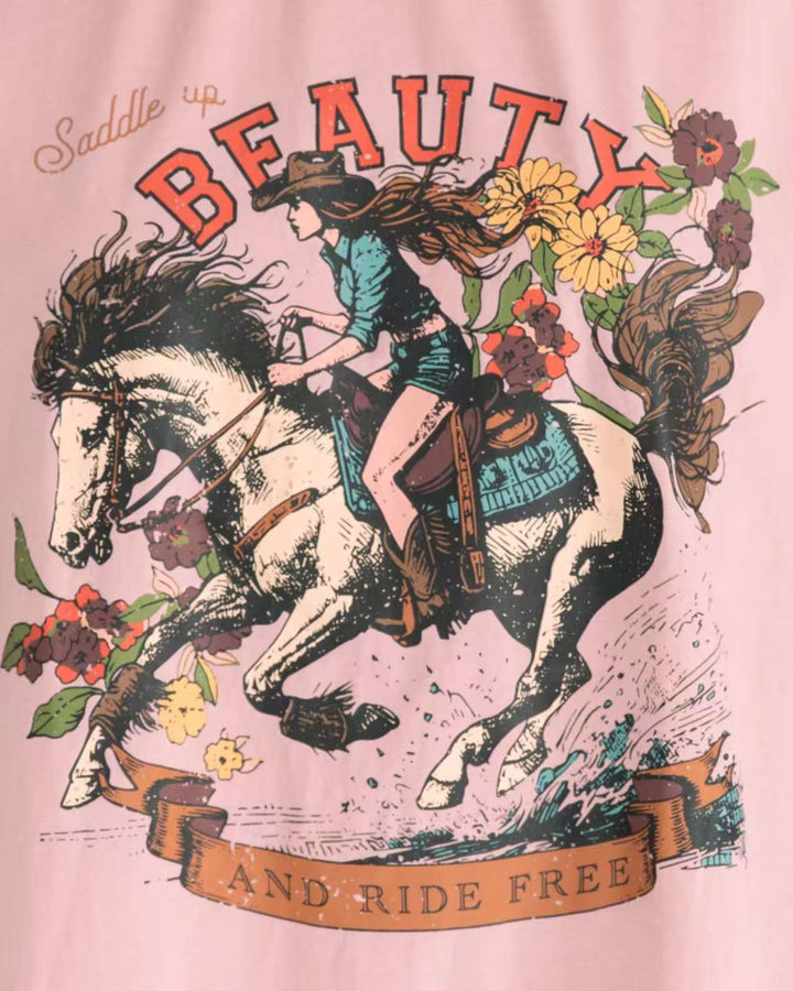 Paper Heart Saddle Up Beauty Tee Pink