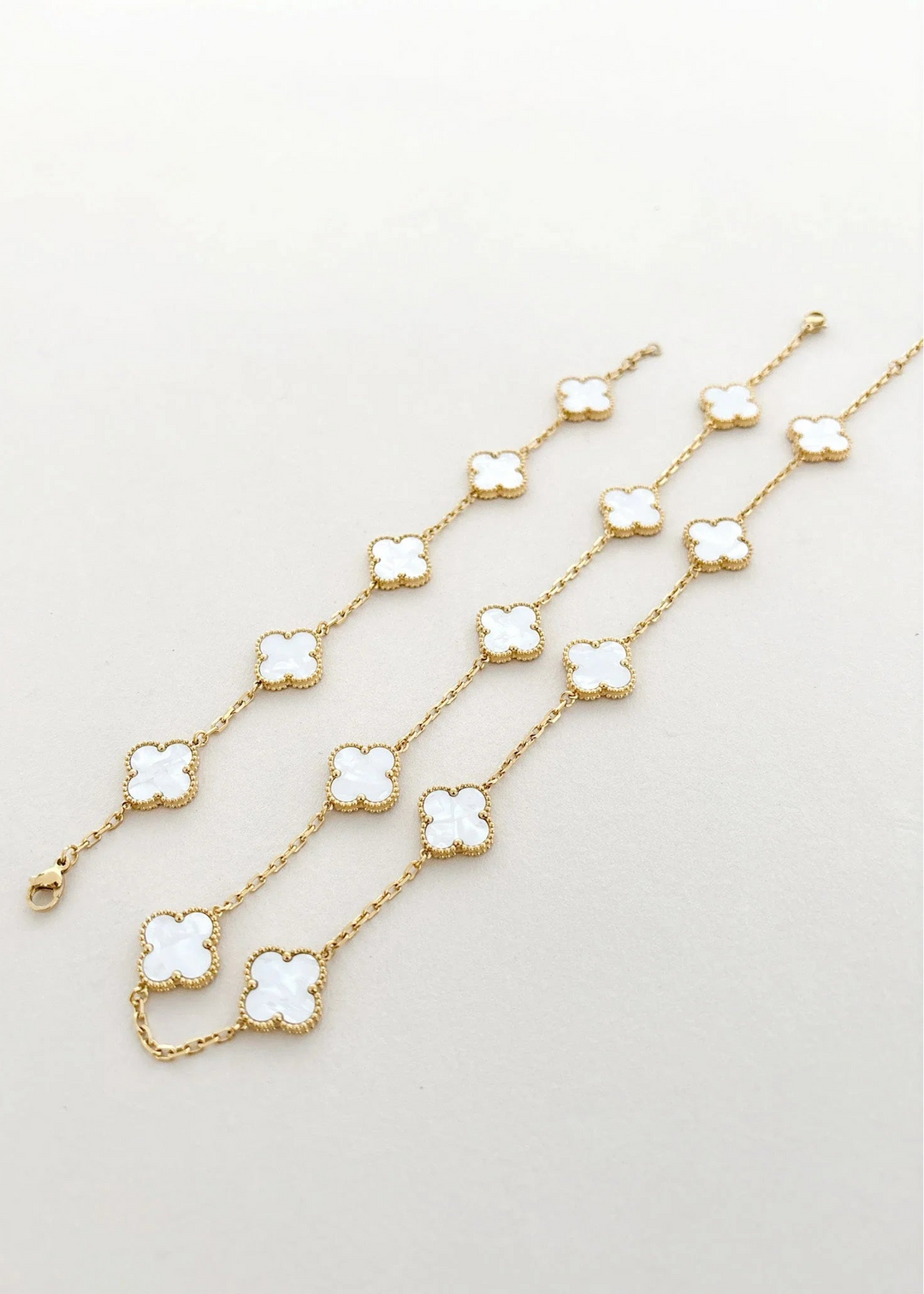 CHARLOTTE 18K Gold Plated Necklace White