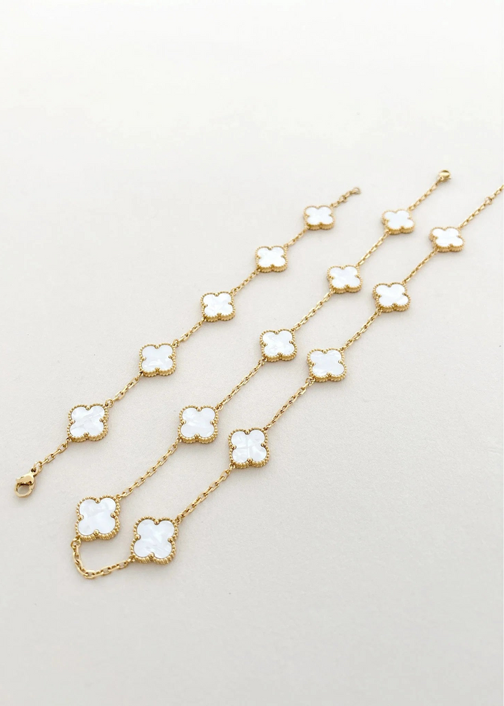 CHARLOTTE 18K Gold Plated Necklace White