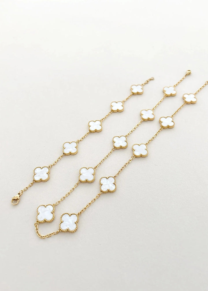 CHARLOTTE 18K Gold Plated Bracelet White