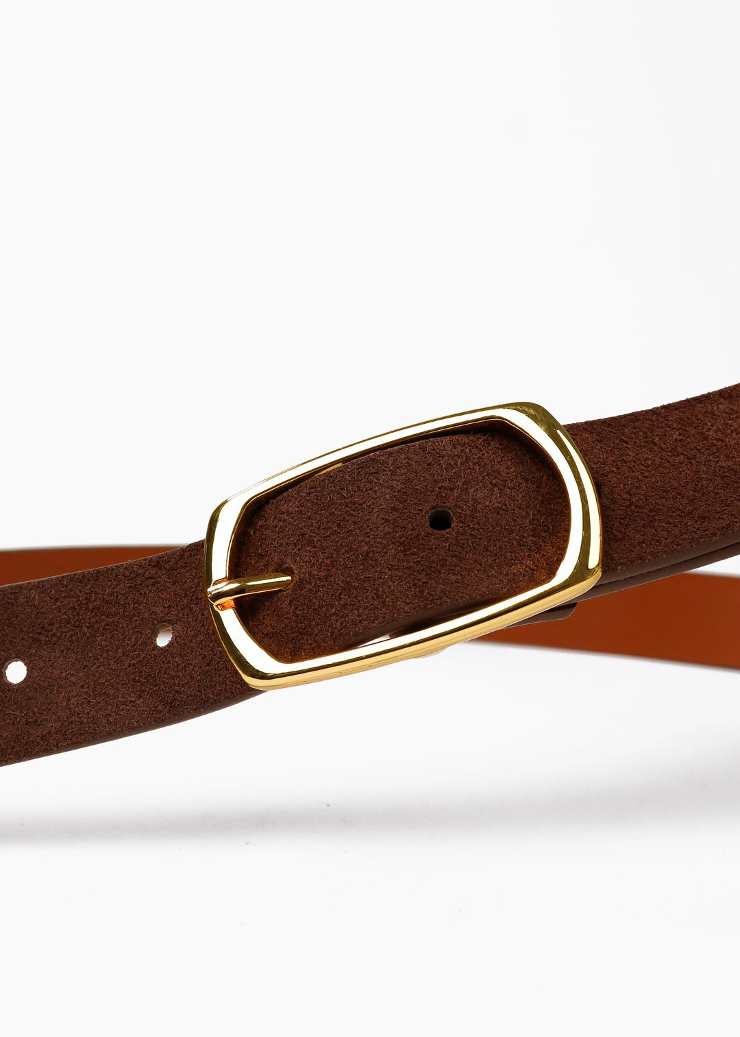 Mocha Genuine Suede Everyday Belt