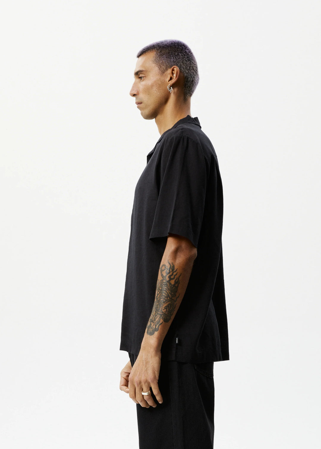 AFENDS Daily Hemp Cuban SS Shirt BLACK