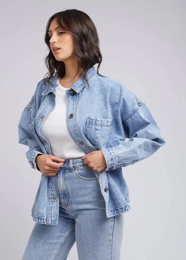 Dale Shacket Light Blue
