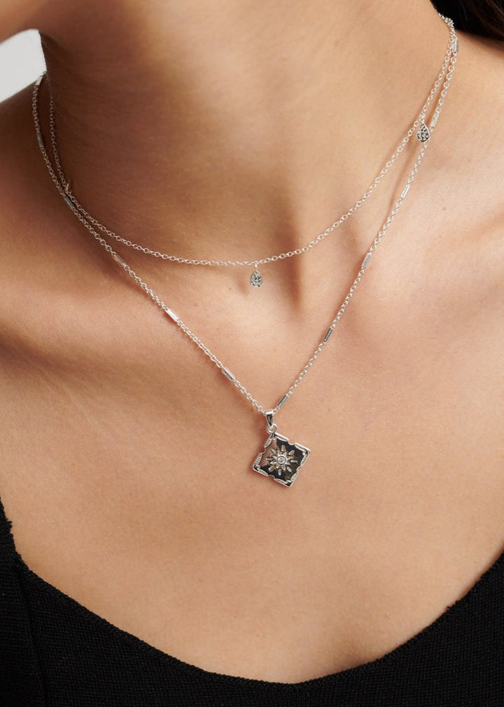 Lori Silver Plated Charm Necklace