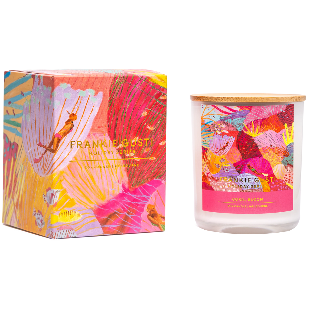 FRANKIE GUSTI I HOLIDAY CANDLE | CORAL BLOOM