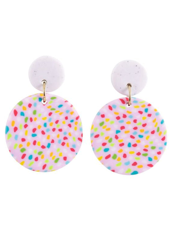 KiKi Round Confetti Earrings
