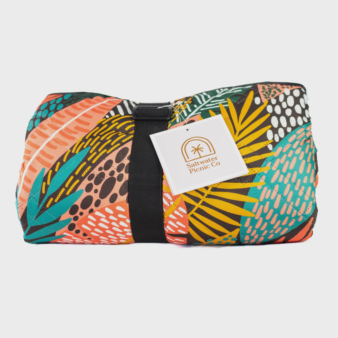 Saltwater Bright Leaves Picnic Rug
