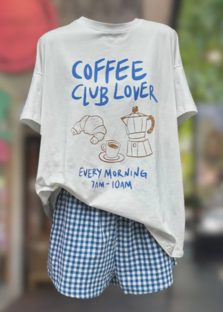 Coffee Club Lover T-Shirt & Shorts Set