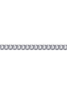 S/S Diamond Cut Long Curb Link Chain 50cm