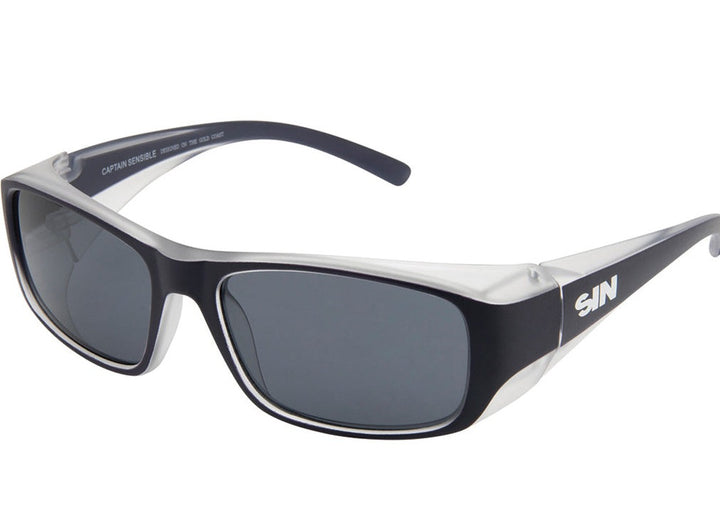 SIN Safe & Sound Safety Glasses Matt Navy Smoke