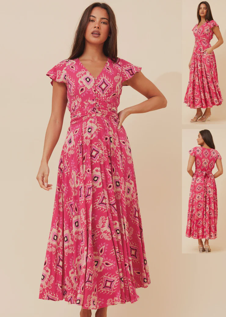 Ikat Bloom Maxi Dress