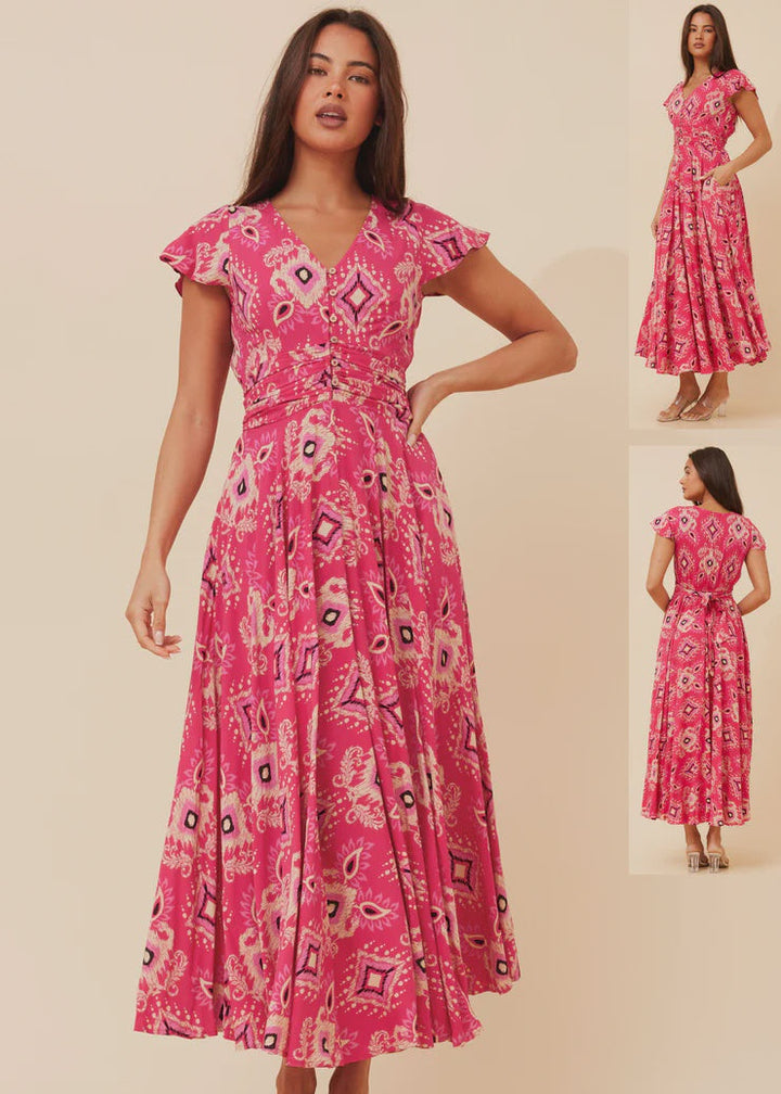 Ikat Bloom Maxi Dress