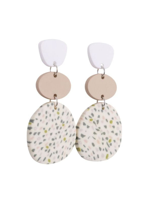 KiKi Green Speckled Earrings