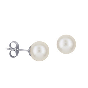 S/S 8mm Freshwater Cultured Pearl Studs